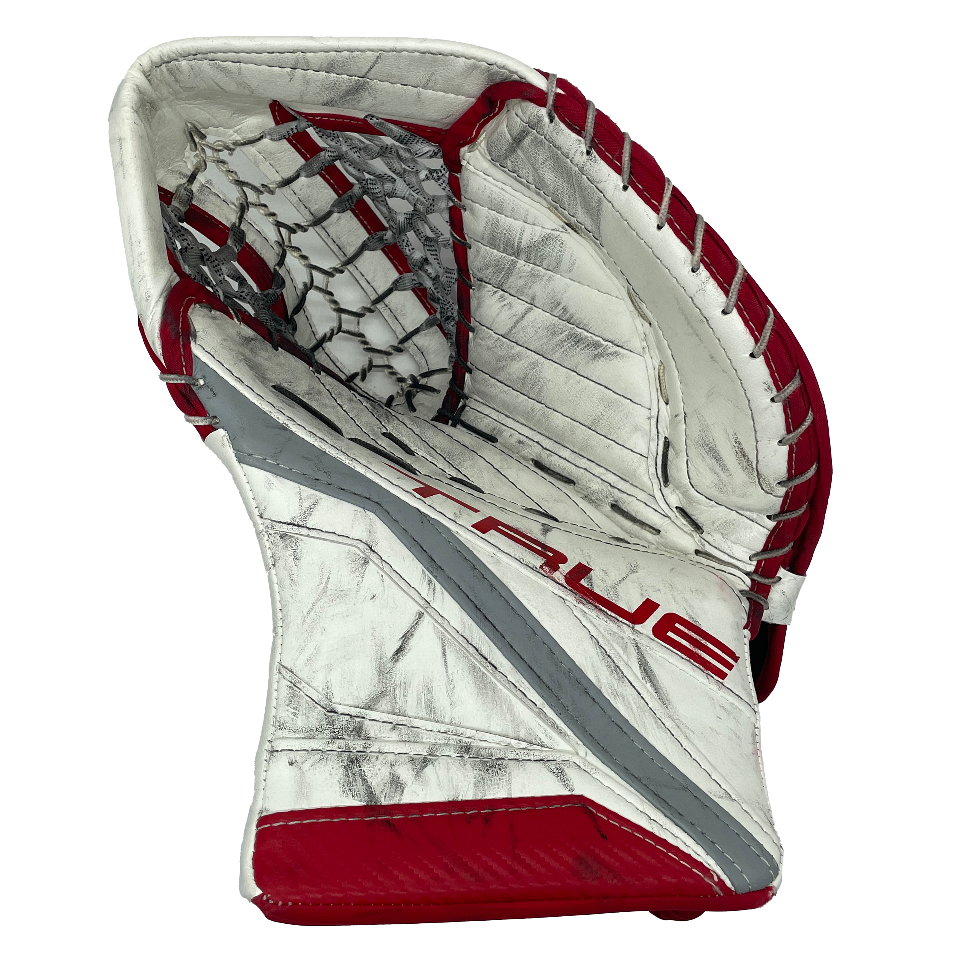 True L12.2 - Gant de gardien de but Pro Stock d'occasion (blanc/rouge)